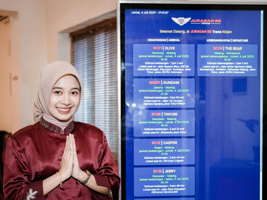 Juragan99 Trans, PO Bus Pertama Dengan ETA Board.Penumpang Bisa Lihat Estimasi Kedatangan Seluruh Trayek Bus Secara Real Time 1 WhatsApp Image 2025 07 05 at 08.39.30
